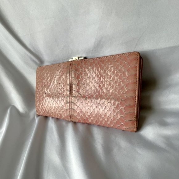 Christian Dior Authentic Pink Vintage Snakeskin Wallet - Picture 9 of 16